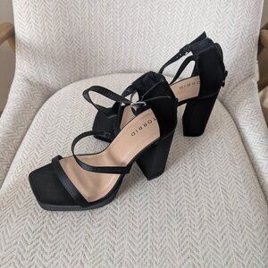 Torrid Black Strappy Block Heels